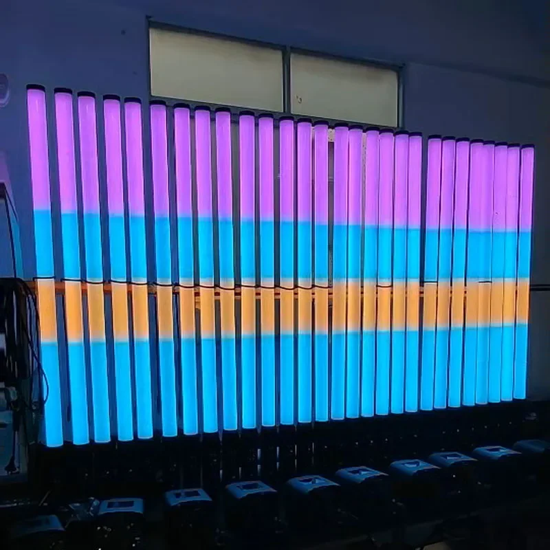 WiFi LED Pixel Light Tube Wireless Remote Control Battery Powered Waterproof RGB Full Color Outdoor Stage Background Lighting