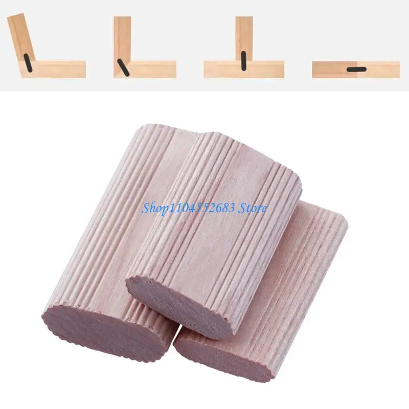 Y6GD 50/100x/Set 6mm 8mm 10mm Fluted Dowel Pin Wooden Shaft Connector for Woodworking