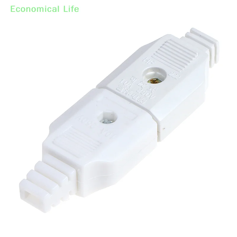 US 2 Flat Pin AC Electric Power Male Plug Female Socket Outlet Adapter Wire