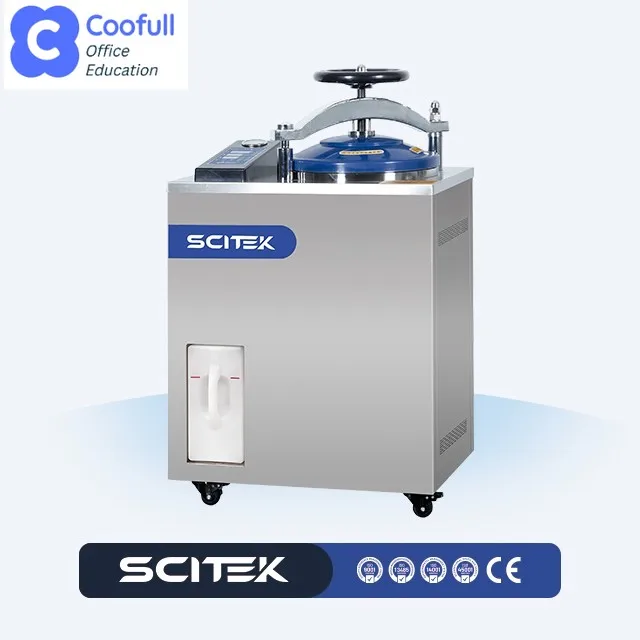 Vertical Pressure Steam Sterilizer Hand Wheel Translation and Quick Opening Autoclave for Laboratory