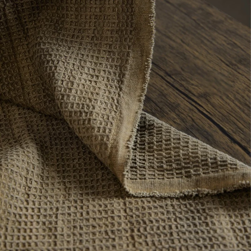 Vintage Checkered Pattern Cotton Fabric for DIY Outerwear Clothing Design Natural Organic Fabrics By The Meter Sewing Cloth