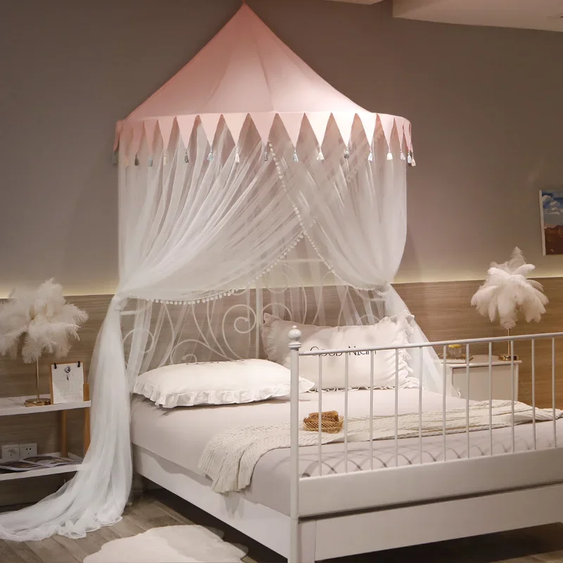 

Summer princess wind semi-round ceiling mosquito net bedside decorative bed mantle dome children's bed sleeping net