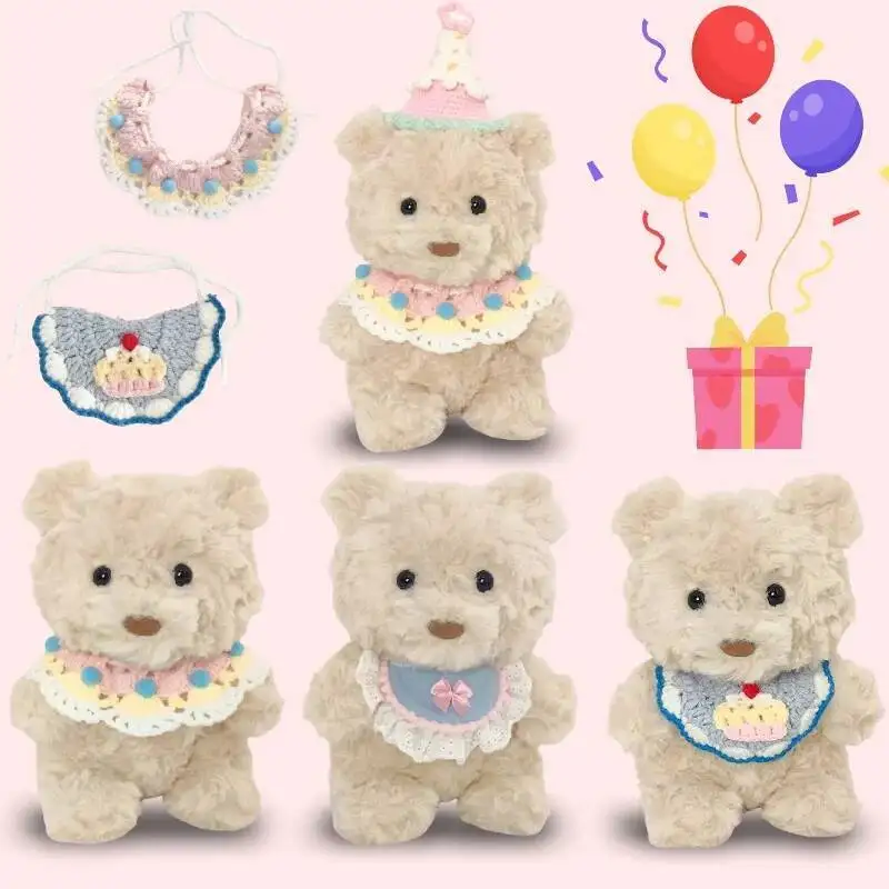 

20cm Cute Baby Bear Doll Little Bear Matching Clothes Happy DIY Plush Toy Girlfriend Holiday Gift Birthday Gift