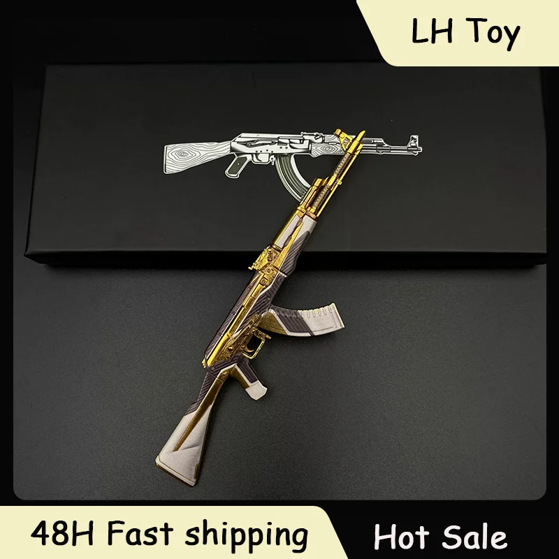 18cm GO'S Game Peripheral AK47 The Oligarch Model Desktop Ornament Zinc Alloy Toy Model Gun Skin Collections Gifts Decorations