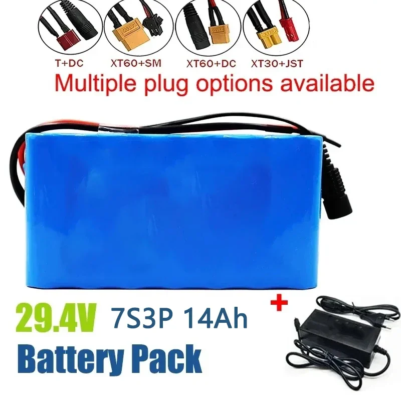 

NEW 29.4V 7S3P 18650 Lithium-Ion Battery Pack 14.0Ah with 20A Balanced BMS for Scooter Electric Wheelchair ,+ 2A Charger