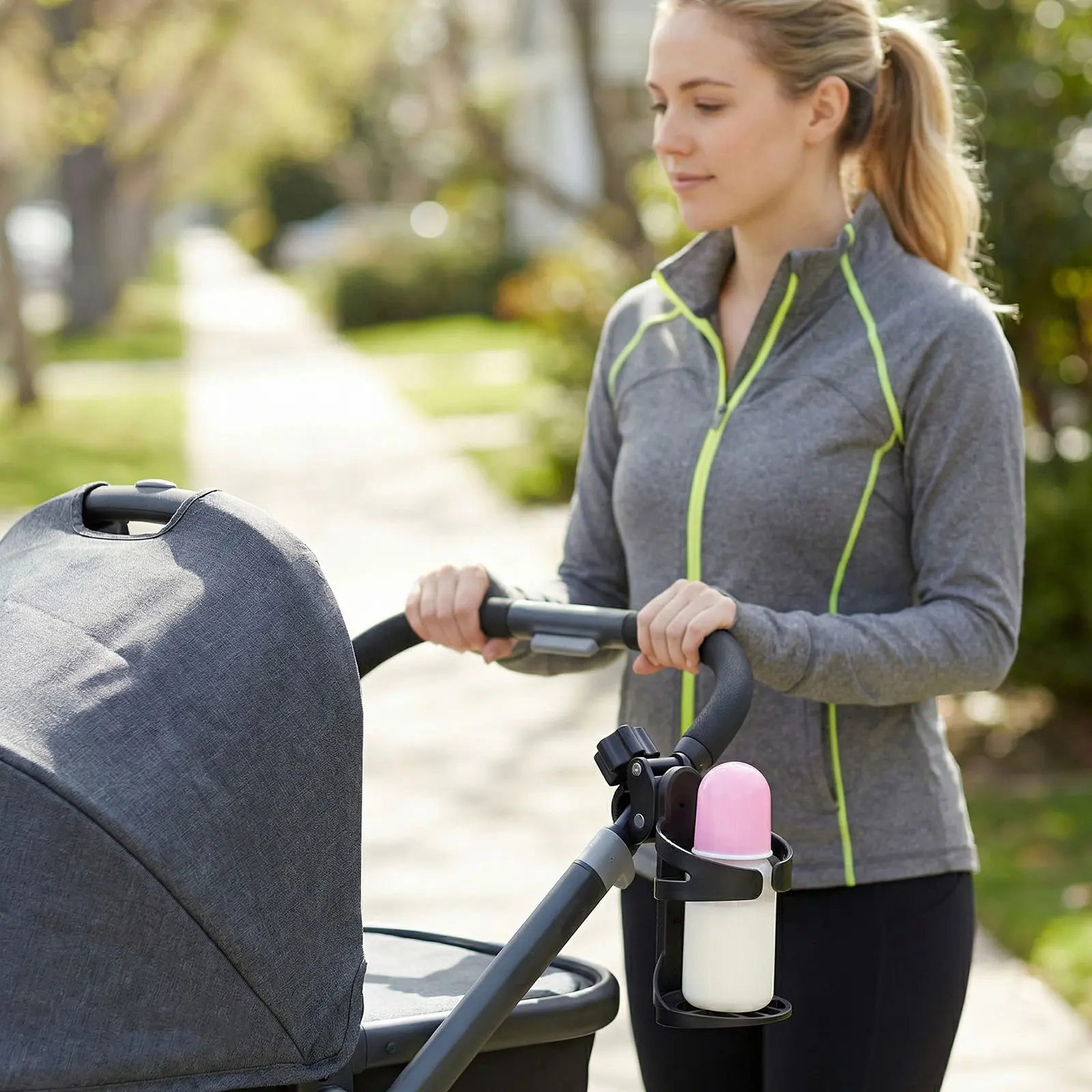 Multi-Function Detachable Cup and Bottle Holder for Stroller Wheelchair Walker Bicycle Scooter Handrail Trolley Drink Rack