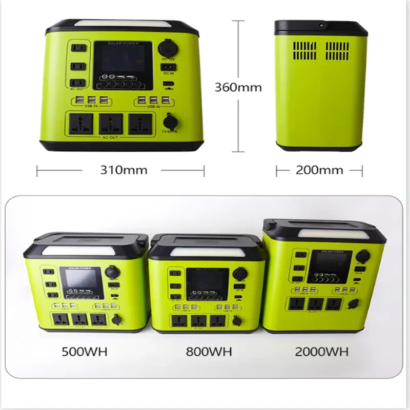 1500W portable power station 2000Wh solar generetor Lifepo4 Battery Outdoor Emergency Mobile Power Bank 220VAC/DC Output Camping