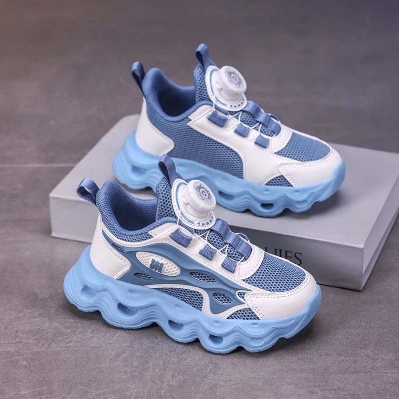 

2025 New Flexible Childrens Sports Shoes Street Trend Anti Slip Casual Shoes Wear-resistant and Breathable Mesh Running Shoes