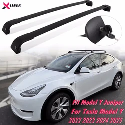 Lockable Roof Rack for Tesla Model Y 2020-2025 Juniper Aluminum Kayak and Bike Cross Bars Rooftop Luggage Carrier for Model Y