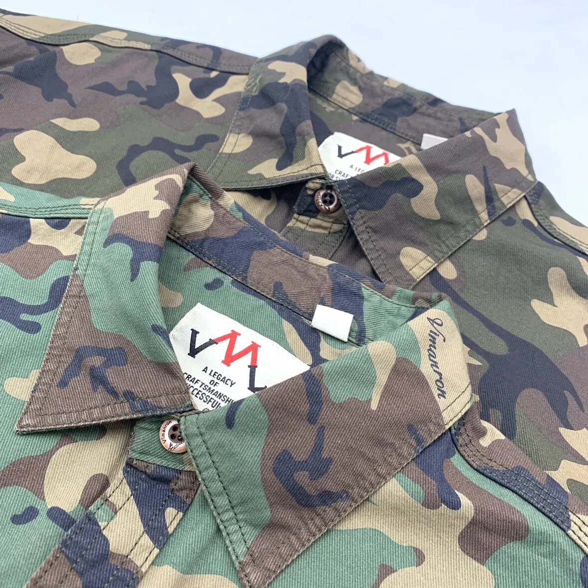 Summer New American Retro Woven Camouflage Cargo Shirt Men's Amekaji Outdoor 100% Cotton Washed Double Pockets Loose Casual Tops
