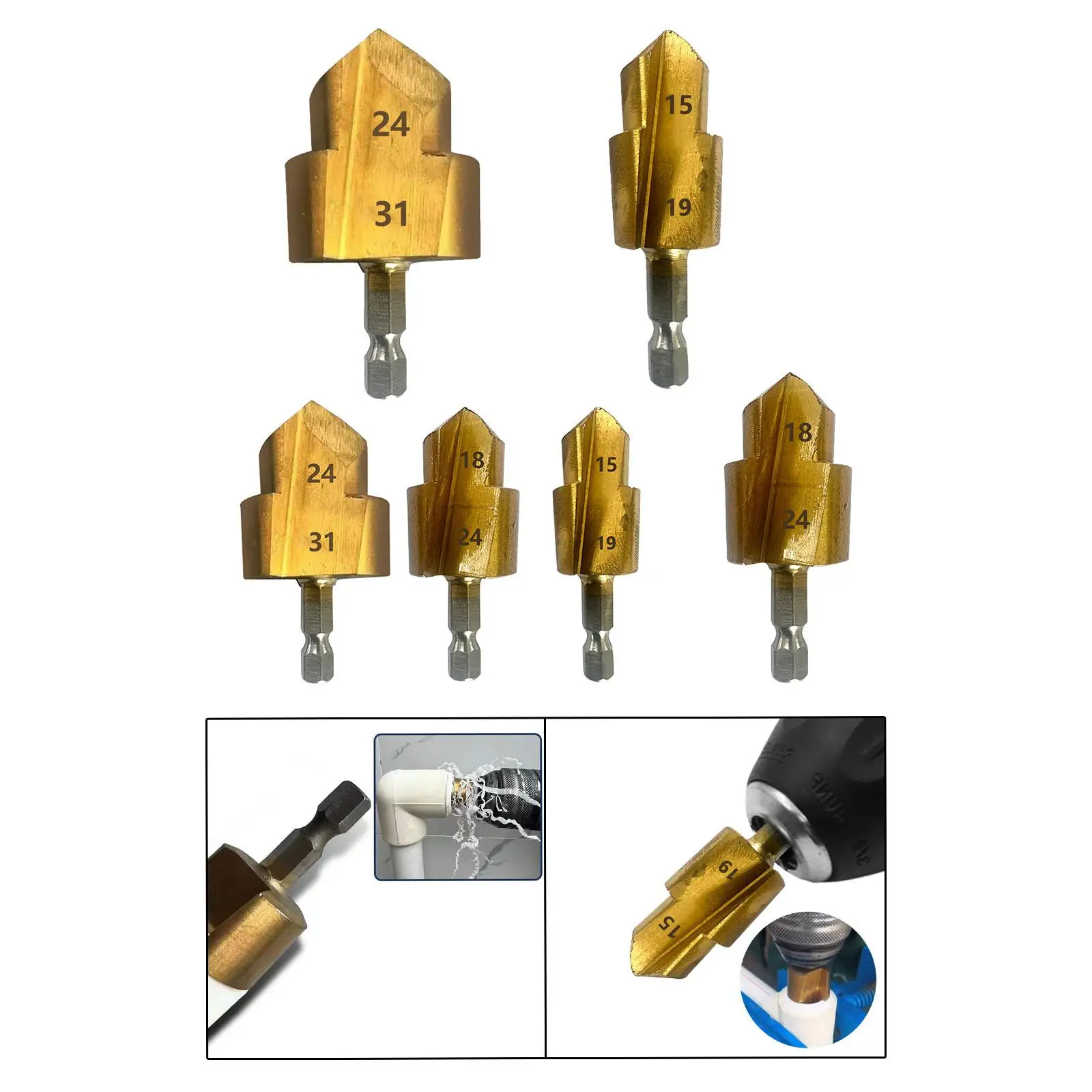 Ppr Lifting Stepped Drill Bit Stable Performance for Power Tools Bearing Steel Replacement Premium Easy to Install Hexagon Shank