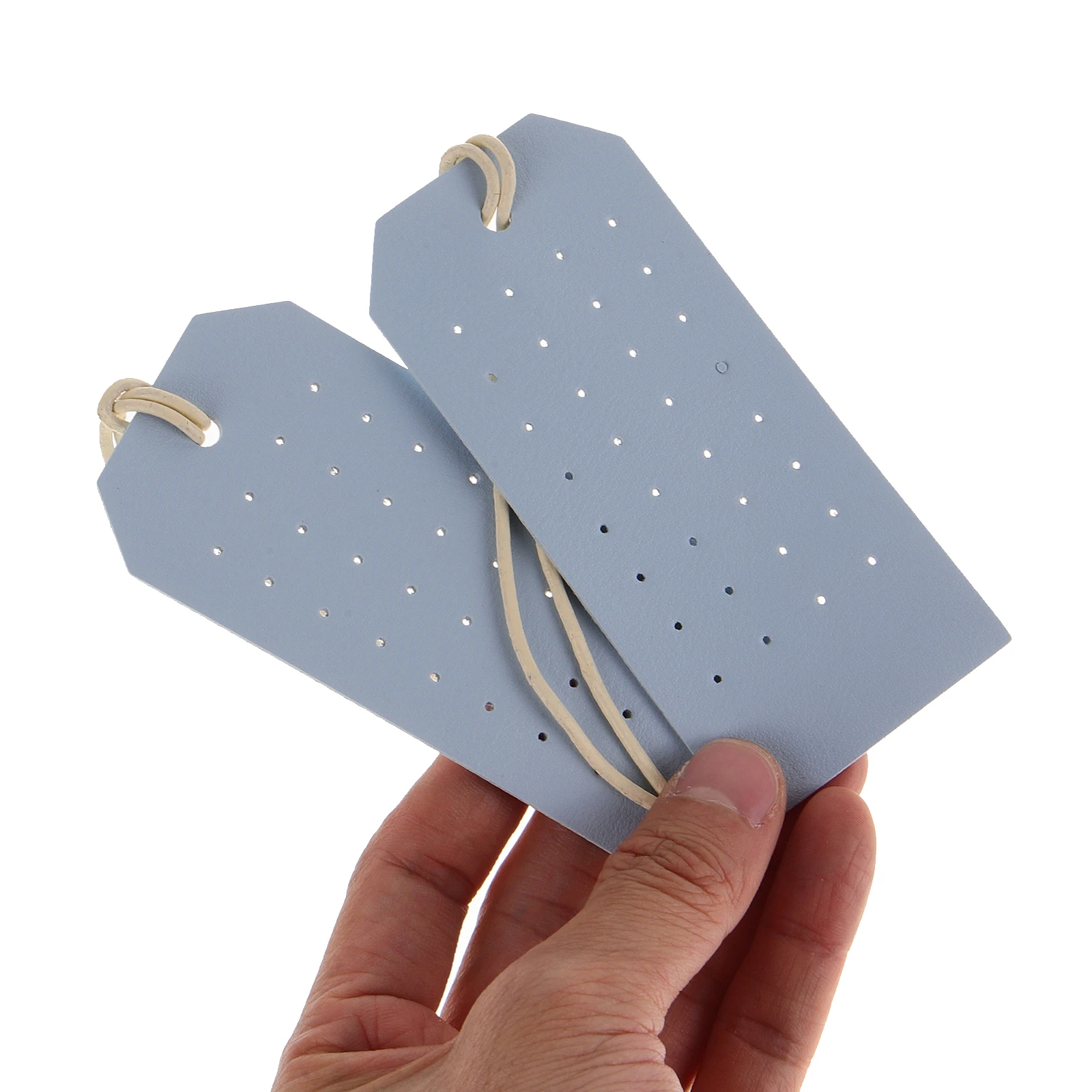 

2Pcs Double-Sided PU Earring Display Card Durable Lightweight Jewelry Holder for Travel Earring Organizer