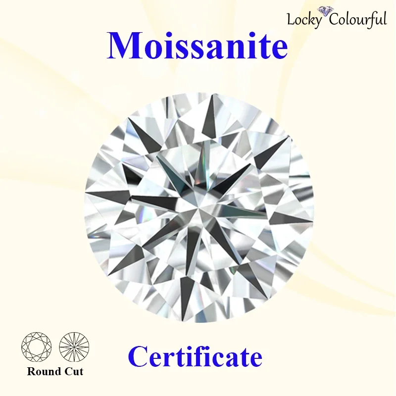 

Moissanite D Color Top Quality Round Shape Beads for Charms DIY Jewelry Making Necklace Earrings Materials with GRA Certificate