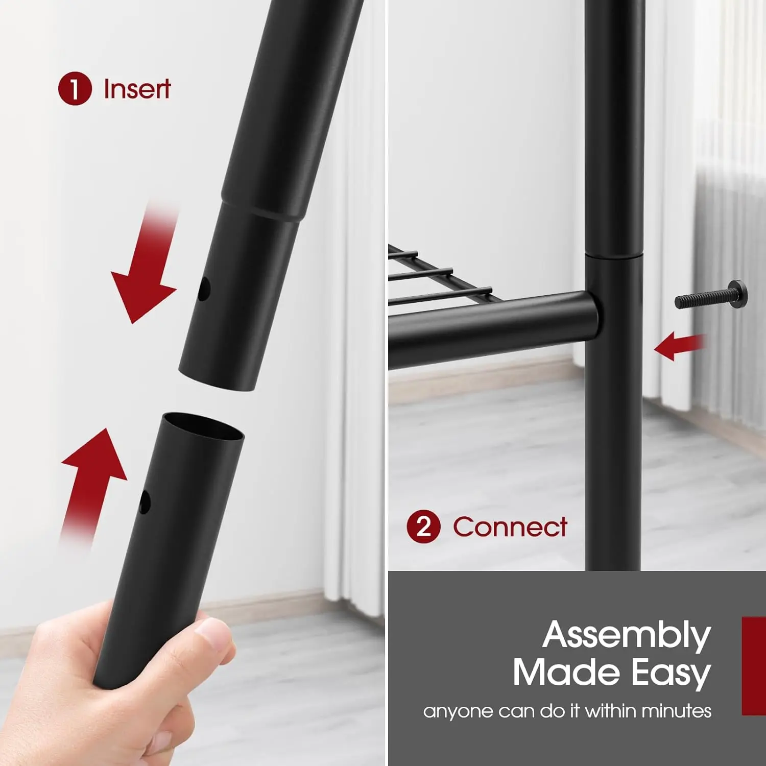 2パック5段スチール棚ユニット、ガレージや地下室用の調節可能な収納ラック、33.5x12.6x72インチ、ブラック