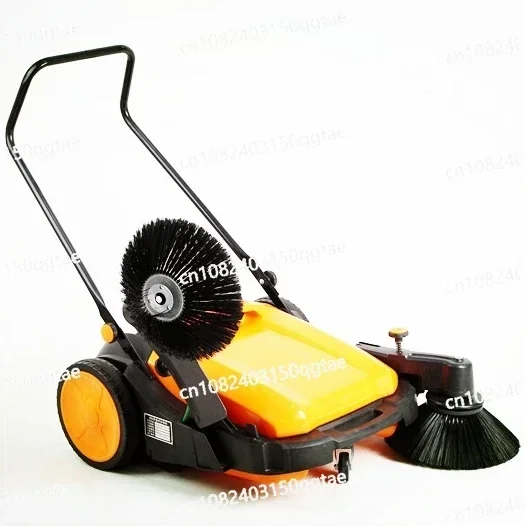 Manual Sweeper for Outdoor Use with Two Side Brushes, Industrial Sweeper for Effortless Cleaning of Your Outdoor Areas