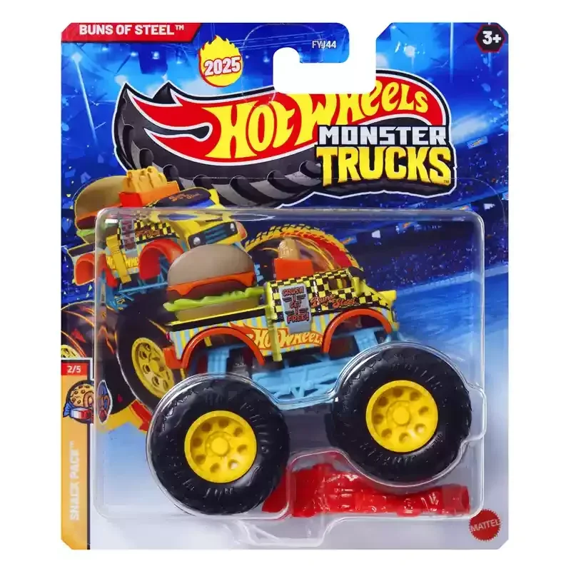 Original Hot Wheels Car Monster Truck Toys for Boys 1/64 Diecast Buns of Steel Will Trashit Dodge Charger Samson Jurassic World