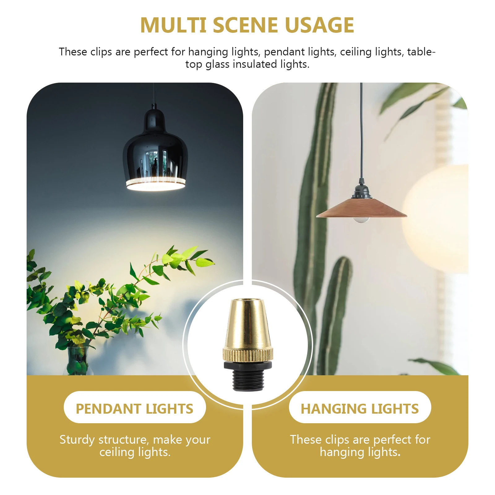 

10Pcs Ceiling Light Clips Robust Wire Locking Clamps with Screw Design for Pendant Lamps Strain Relief Cord Grips Cable Fixing