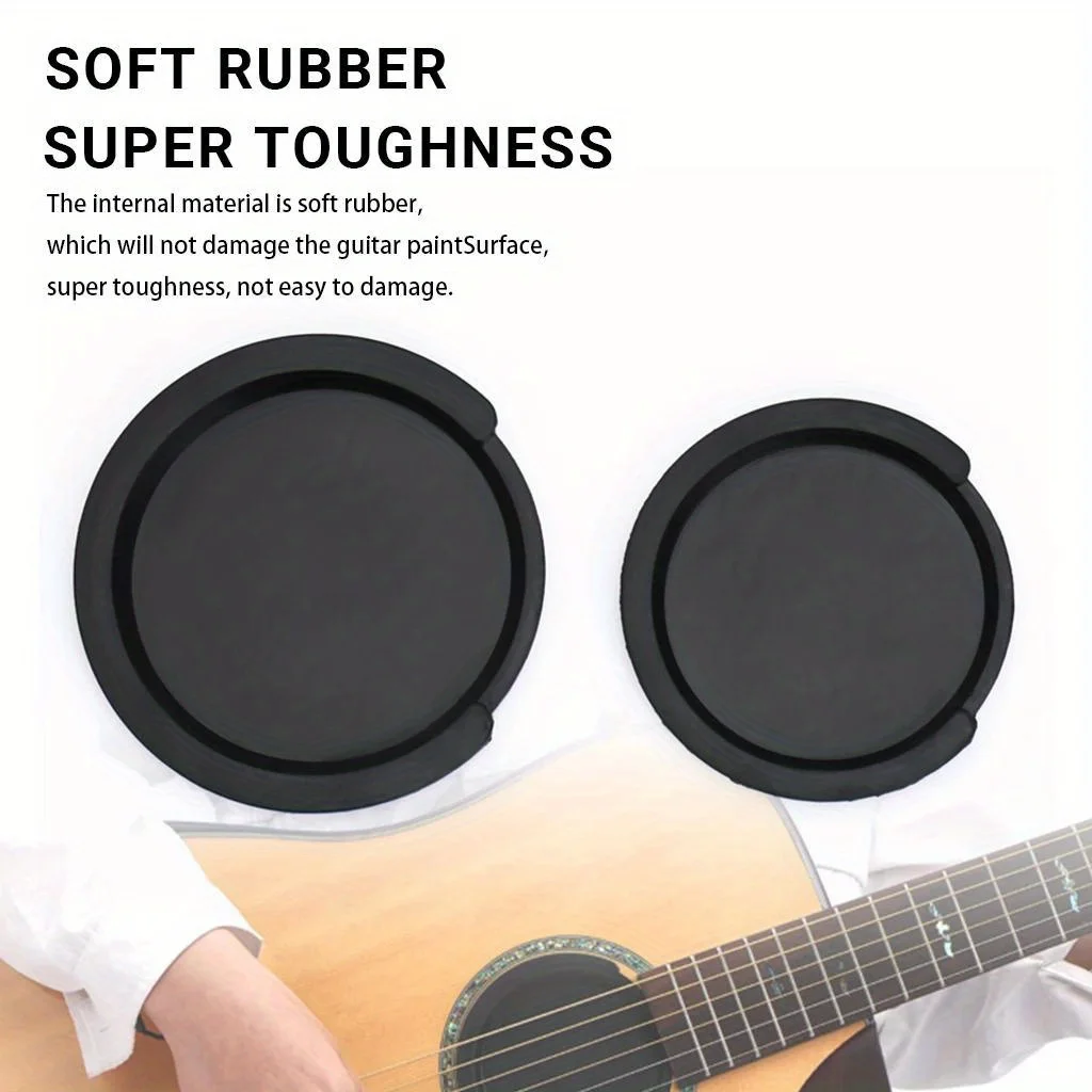 Silicone Acoustic Classic Guitar Sound Hole Cover Guitar Noise Reduction Guitar Accessories 2 Sizes Buffer Block Stop Plug Parts