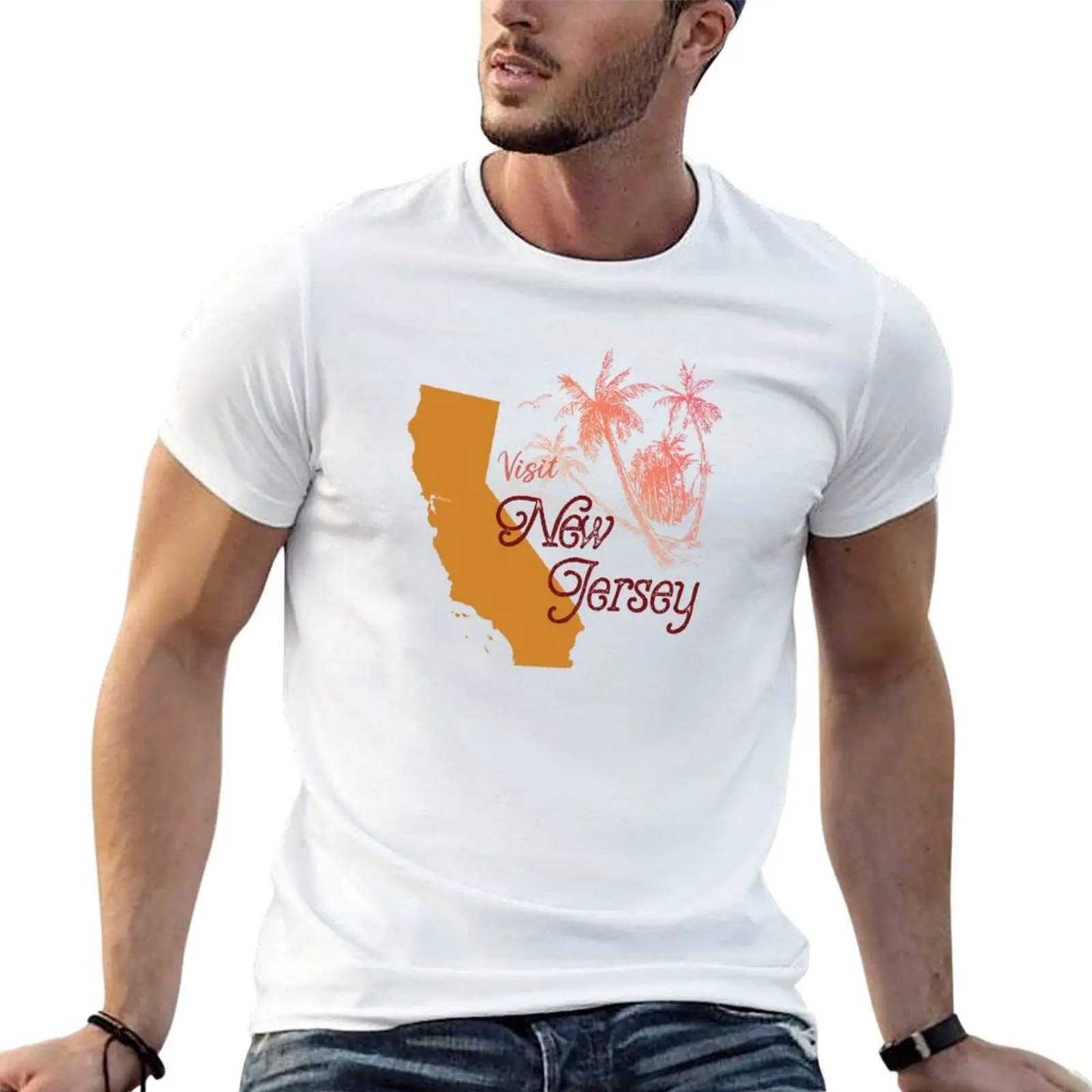 

Visit New Jersey (Wrong State) California T-Shirt funny t shirts cotton man t shirt designer T-Shirt