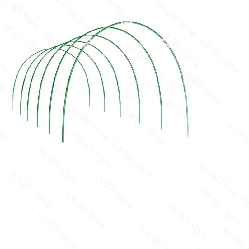 3 Green fiberglass rod arch rack horticultural plants, flowers, vegetables, greenhouse insect-proof net DIY set