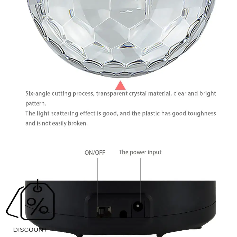 ABJO-USB светодиодный бар Stage RGB Mini DJ дискотека огни мяч звук вечерние свет проектор для автомобиля дома KTV звуковая активация
