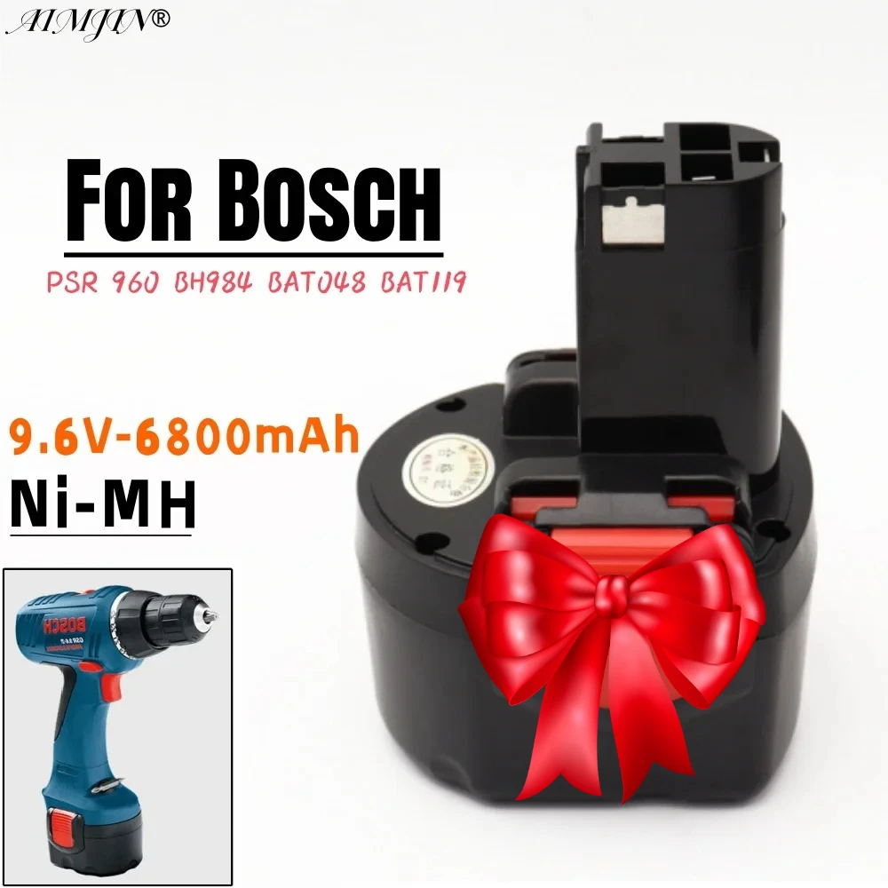 

NEW 9.6V 6800mAh NI-MH rechargeable battery, suitable as a replacement for Bosch PSR 960 BH984 BAT048 BAT119