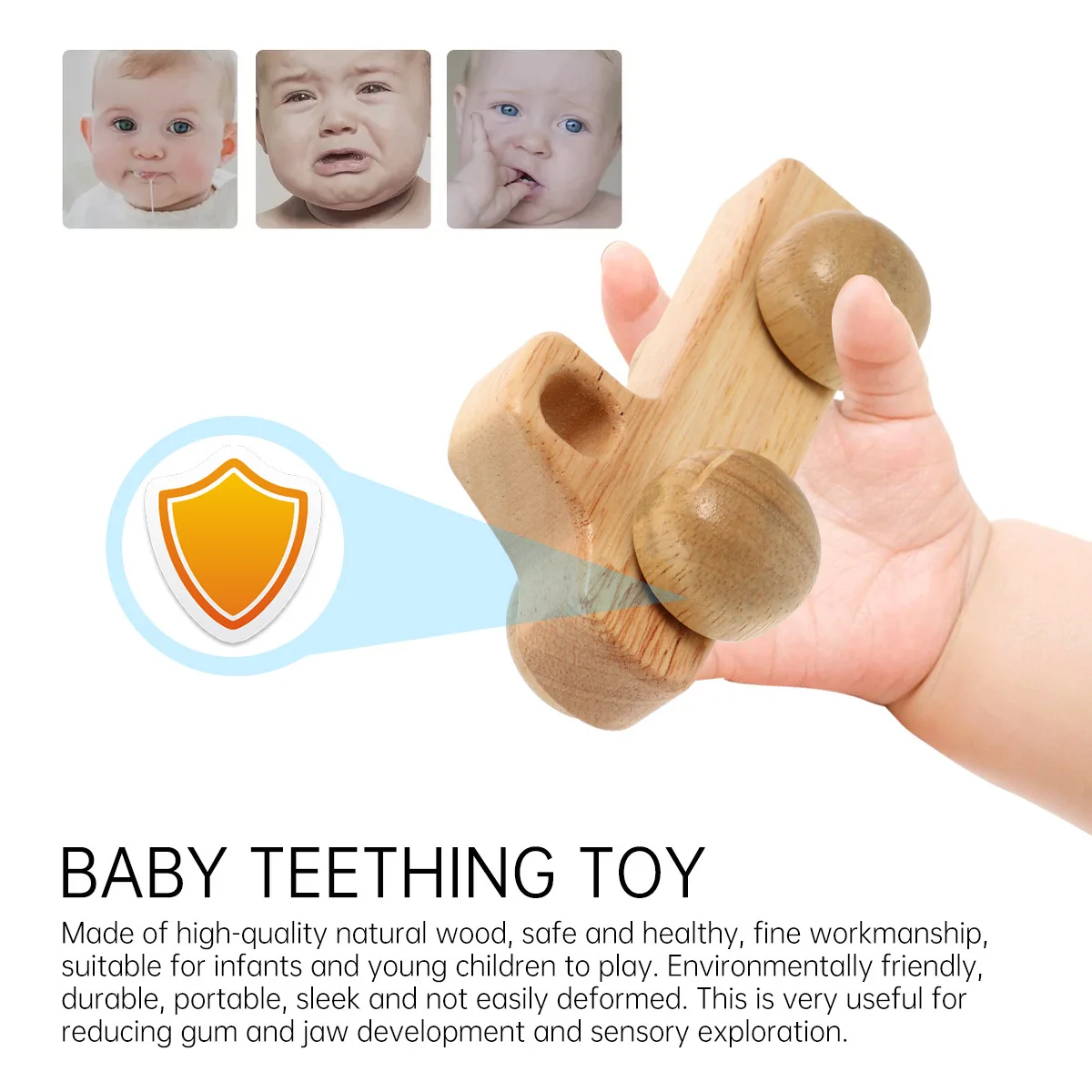 سيارة تسنين للأطفال حسية للرضع والأطفال الصغار قابلة للمضغ وتطوير التعلم وتسنين الطفل وقت اللعب