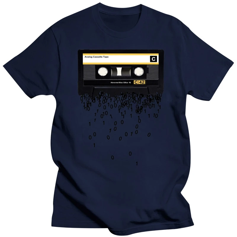 Kuakuayu Hjn New Style Retro Cassettes Clothes T-Shirt Men's Discount 80'S Music The Death Of The Cassette Tape Tshirt