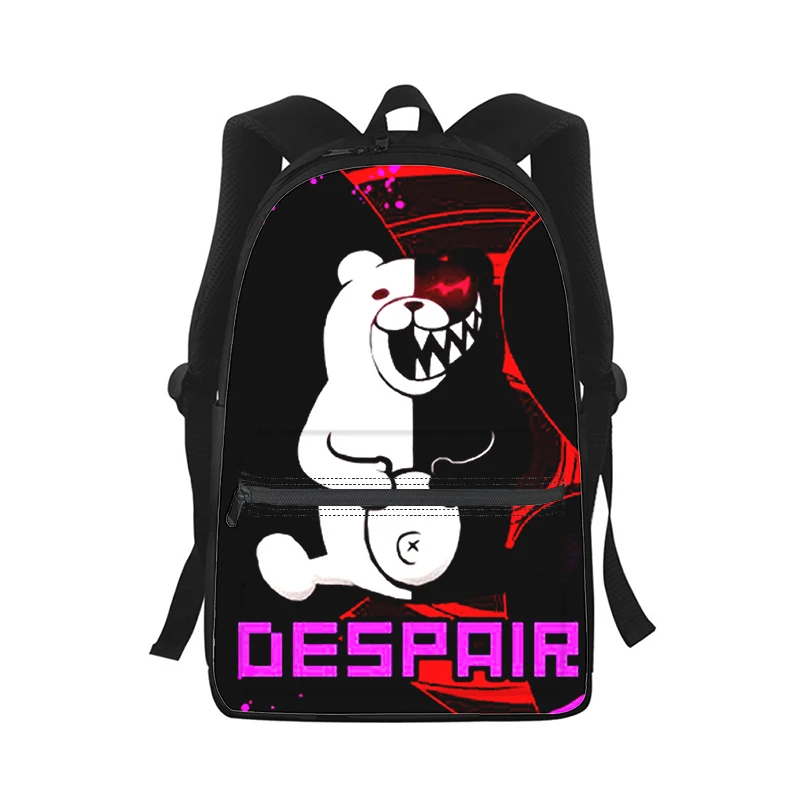 

Danganronpa Monokuma anime Men Women Backpack 3D Print Fashion Student School Bag Laptop Backpack Kids Travel Shoulder Bag