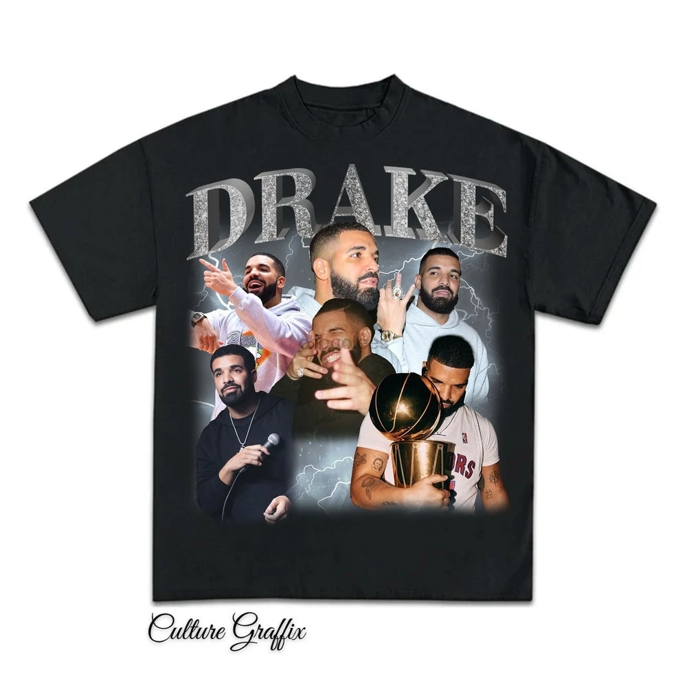 Drake Bootleg Shirt Black Vintage Rap Hip Hop Tee Drake Oversized Heavy Cotton Tee Drake Bootleg T Shirt Vintage Graphic Tee Her