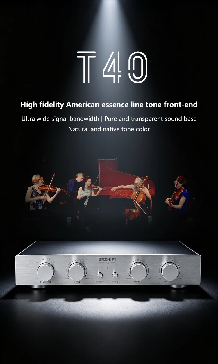 Weiliang Audio T40 Preamplifier uA709 gold-sealed operational amplifier adjustable treble and bass amplifier
