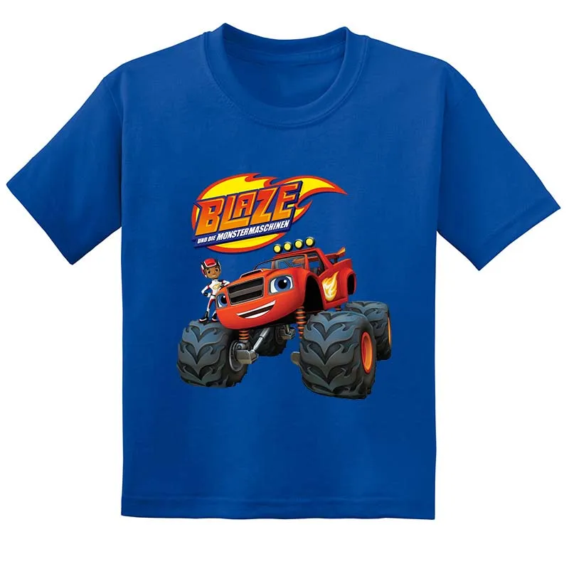 Blaze And The Monster Machines Print Cartoon Kids T-shirt Baby Boys Girls Clothes Summer Children Cotton Short Sleeve T shirt