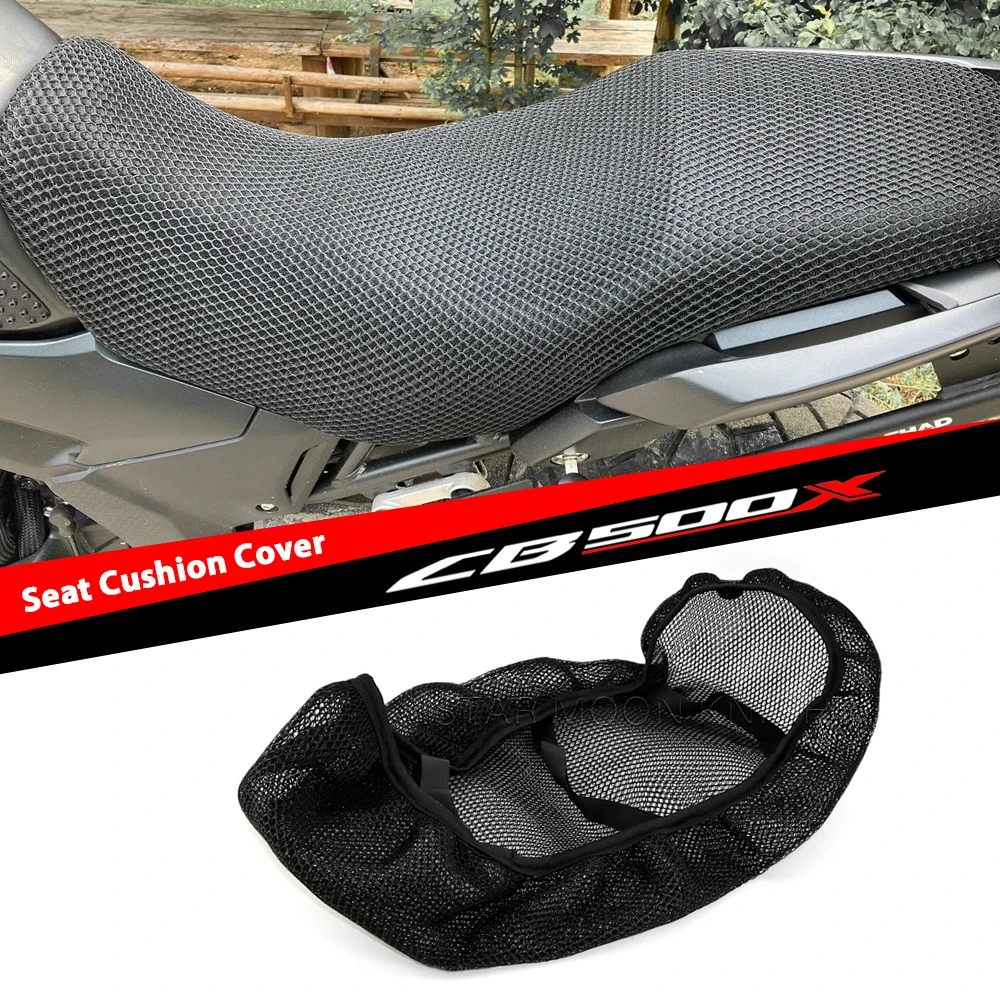 Capa de assento respirável para Honda Acessórios da motocicleta Almofada de proteção, Tecido de nylon, Saddle Co, CB 500 X 500X CB500 CB500X