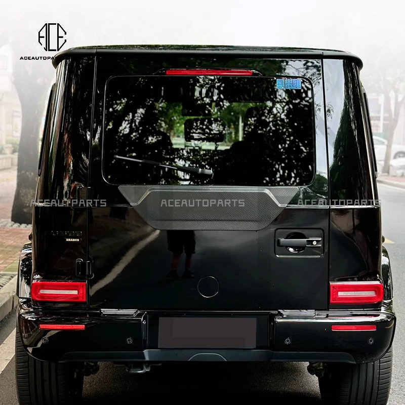 W463A W464 G350 G500 G550 G63 No Logo Style Dry Carbon Spare Tire Cover Sticker Wagon Remove Spare Tire 2019-2023