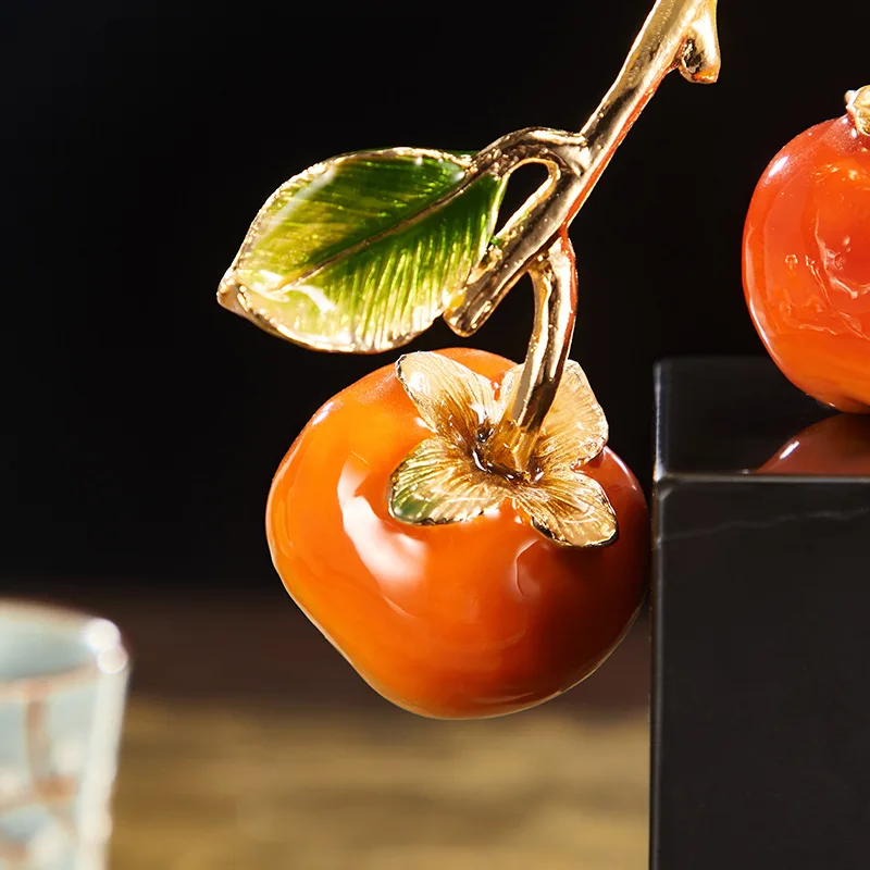 البرسيمون البرسيمون كل شيء يسير بشكل جيد زخرفة البرسيمون المينا اللون الراقية إطار بوغو الصيني الجديد #4