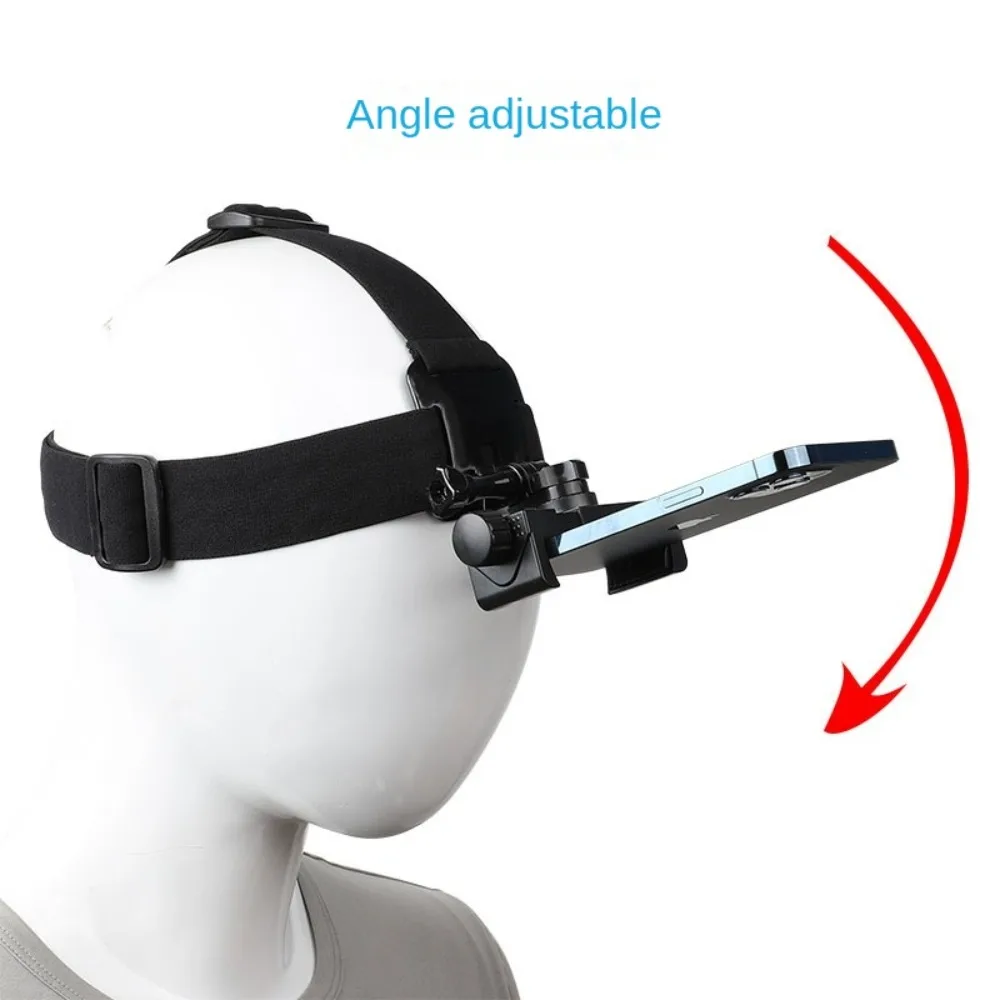 

New Head-Mounted Headband Bracket Adjustable Live Broadcast Mobile Phone Holder First-person Perspective Fixed Bracket Gift