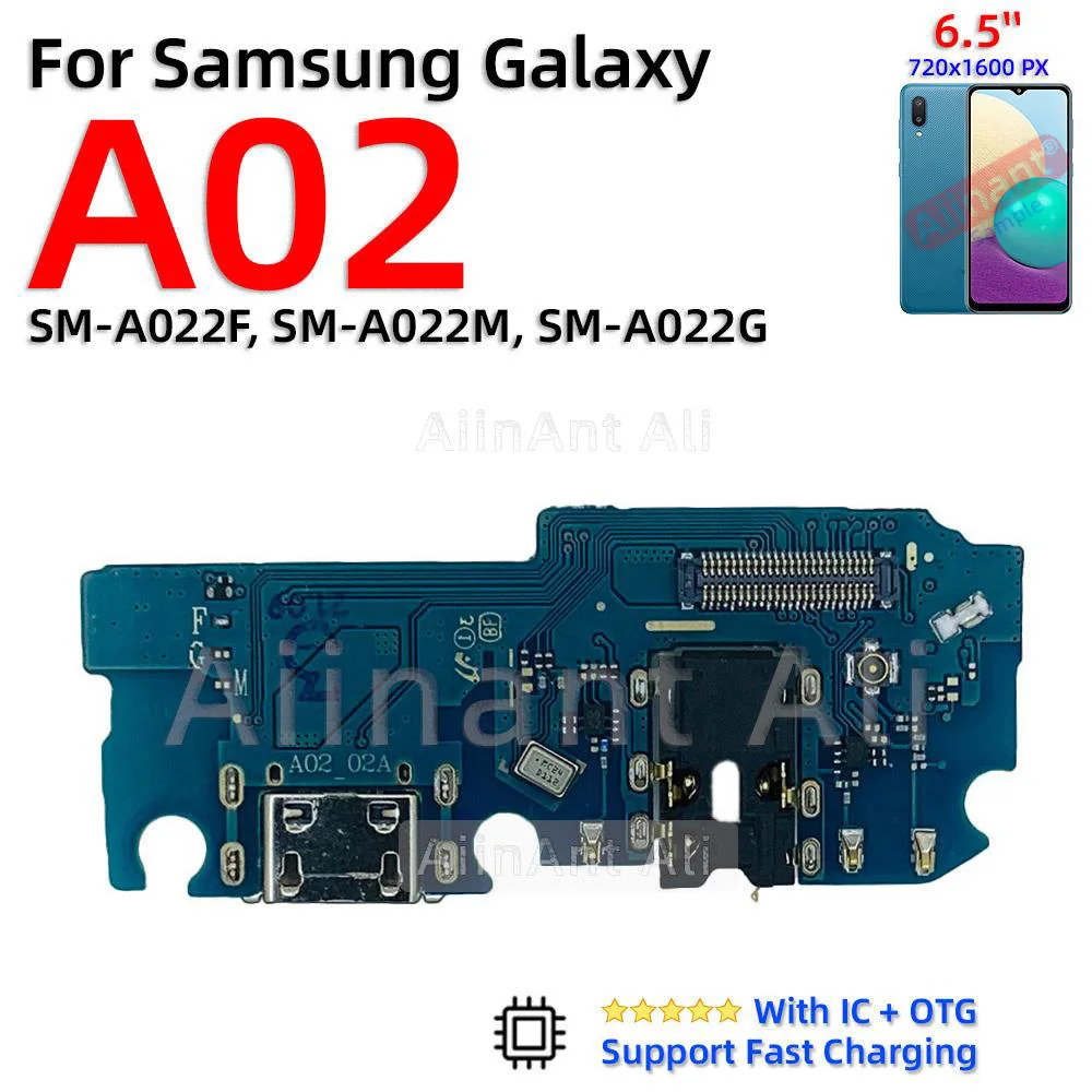 AiinAnt Fast Charging Connector Board Dock Charger Flex Cable For Samsung Galaxy A01 A02 A02s A03 A03s A04 A04e A04s Phone Part