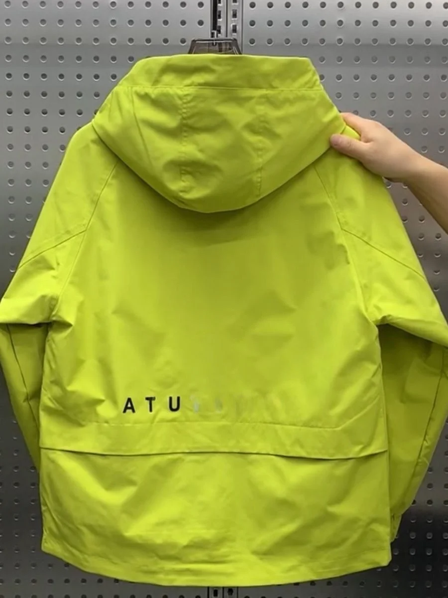 

Spring Autumn New Sle Men's Outdoor Hooded Jaet Stand Fit Polyester Fabric Long Sve Zipper Closure Faionable Yout...