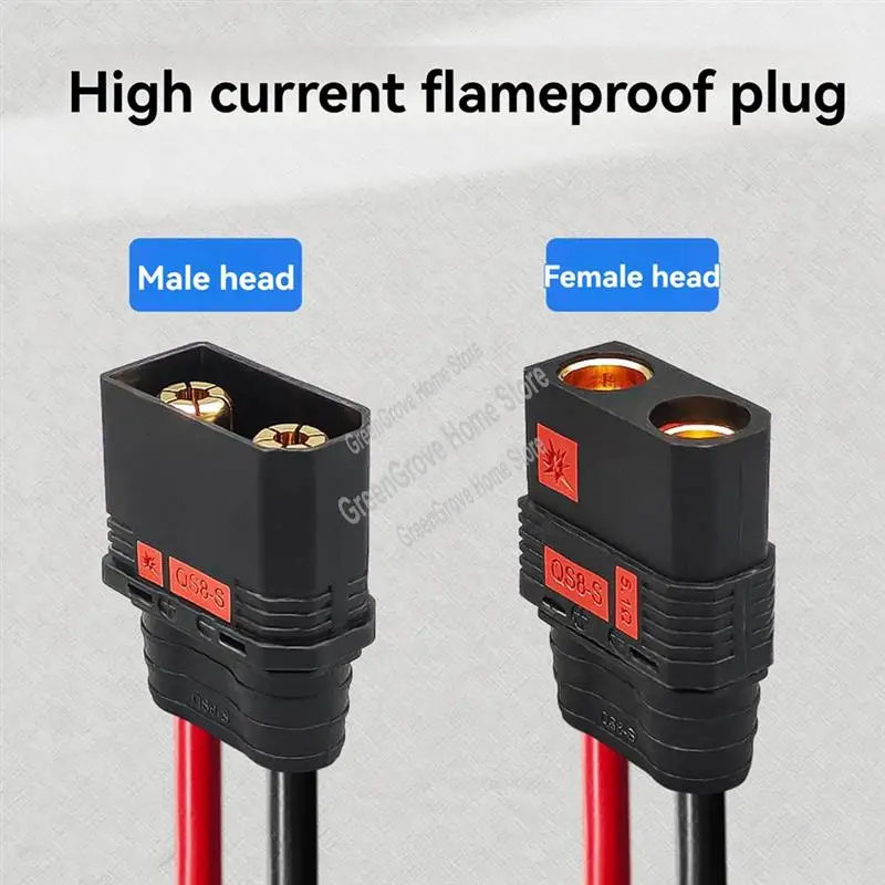 QS8-S Heavy Duty Battery Connector Anti-Spark Gold Connector Large Power Plug For RC Plant Protection Drone Car Model-A57M