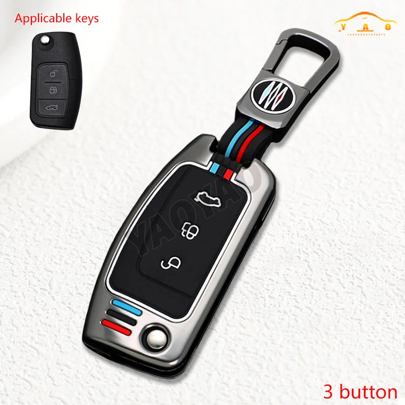 

Zinc Alloy Style Fashion Car Key Case Cover Shell Fob For Ford Focus 2 3 Mondeo Fiesta Galaxy C-MAX