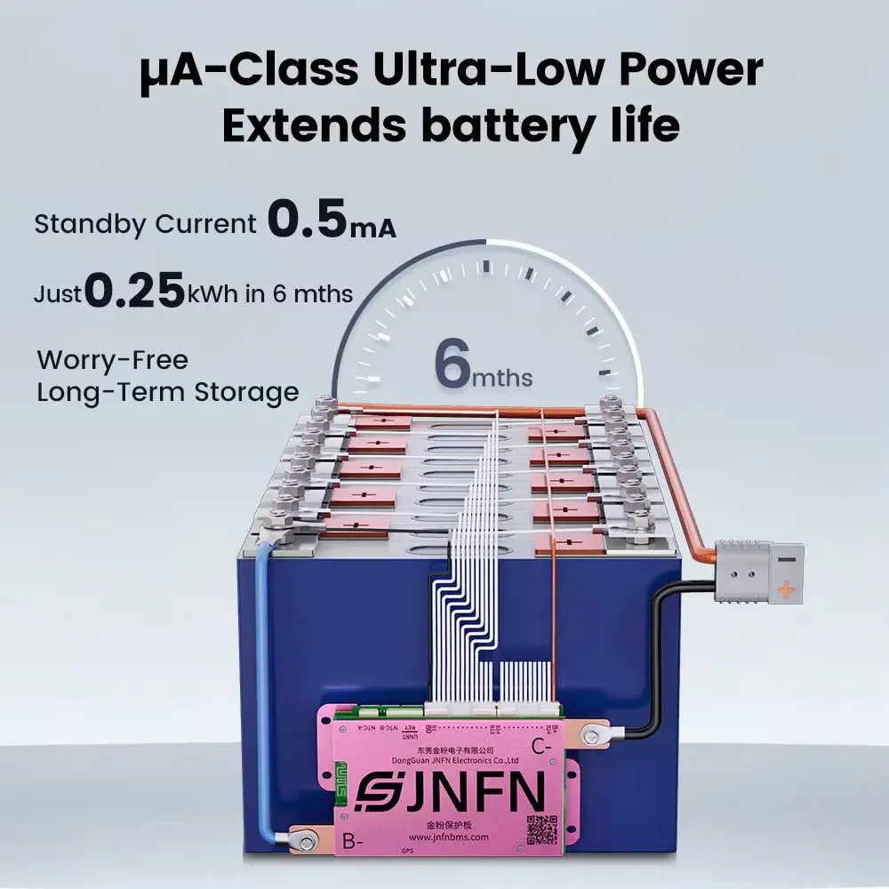 ANT BMS 1A Active Balance Smart BMS 13S~24S 48V/60V/72V LiFePO4 Li-Ion LTO 100A 120A 150A Battery Pack  built-in Bluetooth