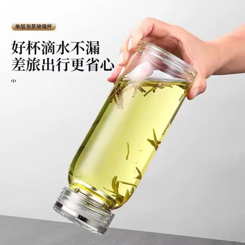 Single Layer Thick Large Capacity Cup Portable Crystal Transparent Tea For Men And Women