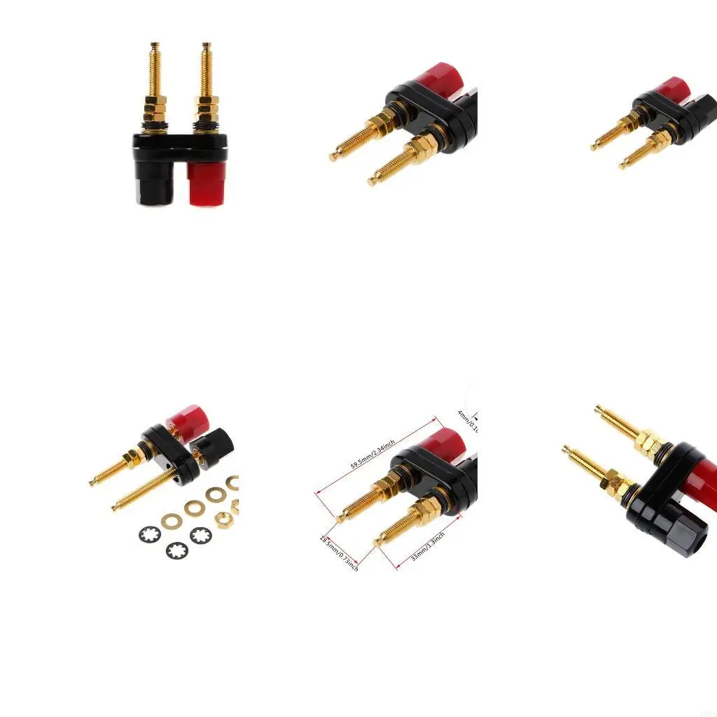 193A Gold Plated Banana Plug Connector Speaker Amplifier Extended Terminal Binding Po