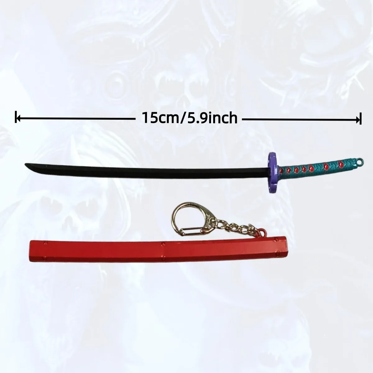 Espada katana de metal com lâmina marrom, 5.9 polegadas, faca ninja, sabre samurai original, sabre japonês katana, acessórios de cosplay, brinquedo adereço