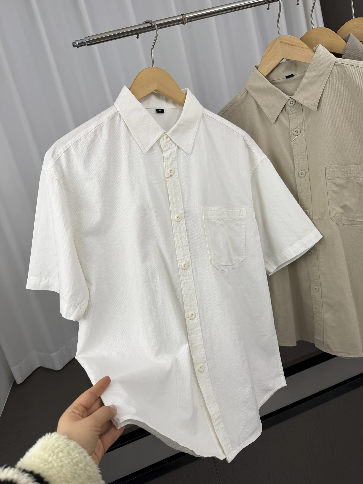 Men's Summer Casual Loose Short Sleeve Shirt Comfortable Breathable Moisture-Wicking  Color Fashion Urban Style