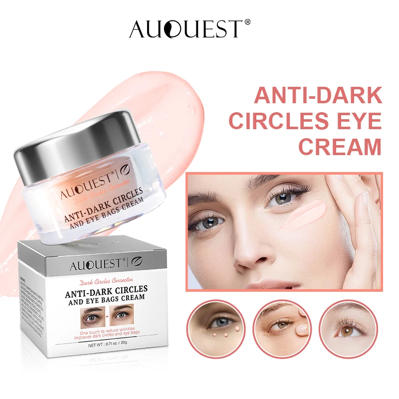 Auquest Anti Dark Circle Eye Cream with Peptides Eye Bag Contour Anti-Wrinkle Puffiness Lifting Firmness Massager Cosmetics Care