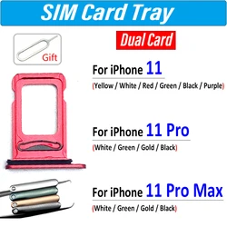 NEW Tested Dual Card SIM Card Tray chip slot drawer Holder Adapter Accessories For iPhone 11 / 11 Pro / Pro Max + Pin