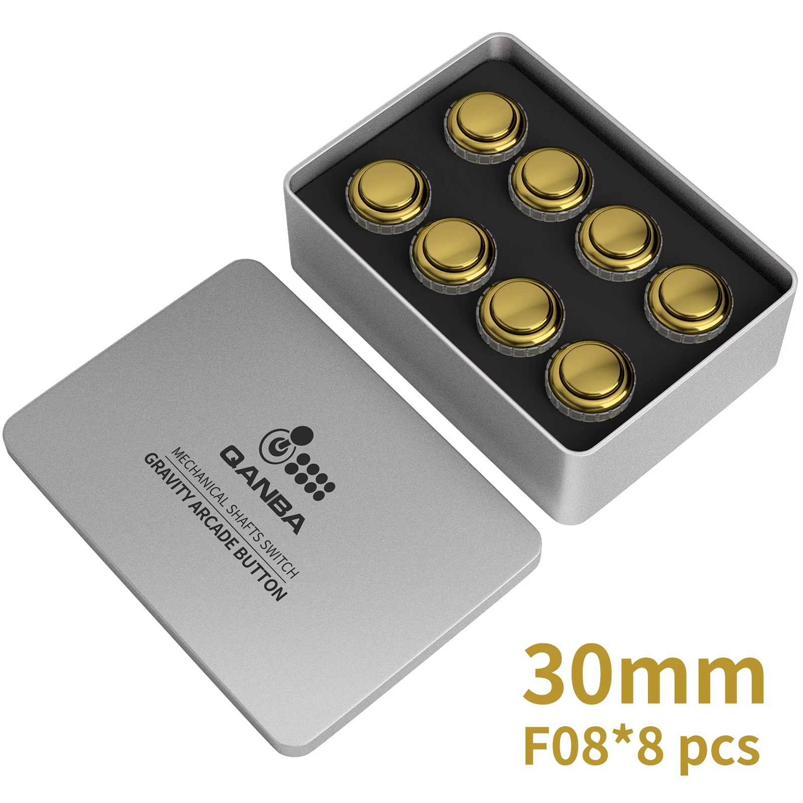 QANBA Gravity LX Arcade buttons metallic color 30mm Mechanical