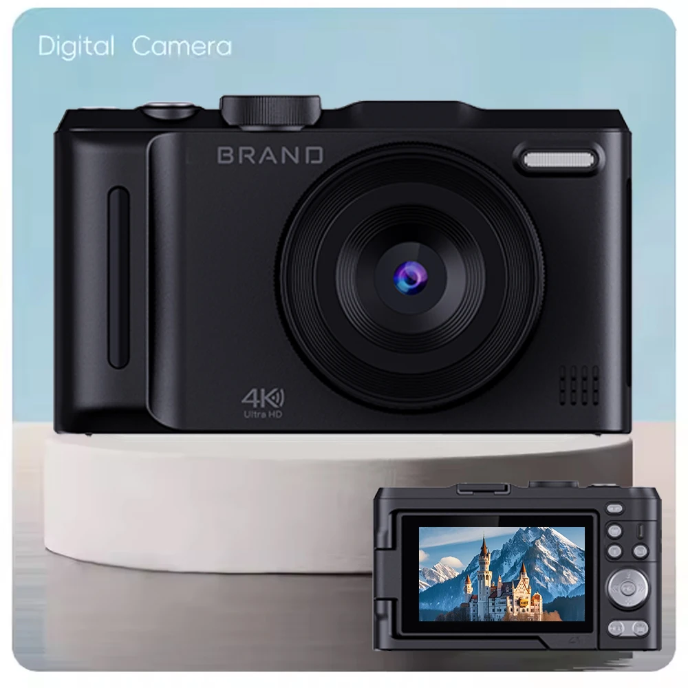 

STLF 2025 Professional 4K HD Compact Digital Video with 18X Optical Zoom 2000mAh SD/TF Card 180° Flip Screen