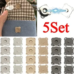 1/5 Sets Sewing Metal Magnetic Snaps Clasps for Purse Handbag Craft Bags Parts DIY Making Buttons Locks Mini Adsorption Buckle